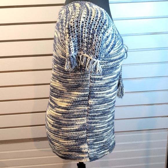 Massimo Dutti Marled Knit Short Sleeve Sweater Size Small - Picture 4 of 8